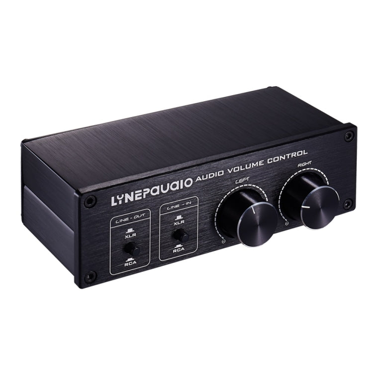 LINEPAUDIO A977 2 In 2 Out Switcher Full-balance Passive Preamp Active Speaker Double Sound Source Volume Controller