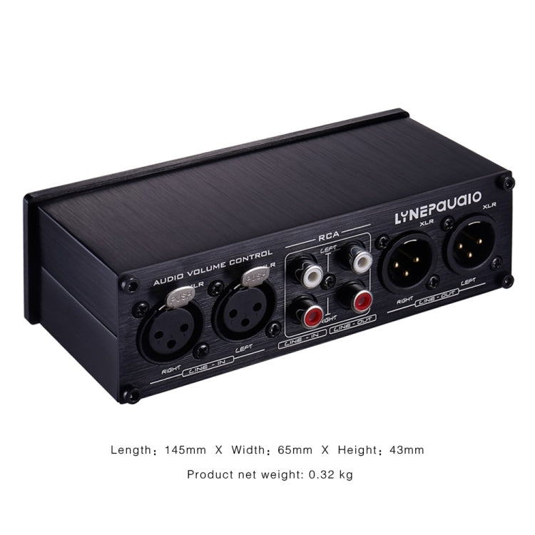 LINEPAUDIO A977 2 In 2 Out Switcher Full-balance Passive Preamp Active Speaker Double Sound Source Volume Controller
