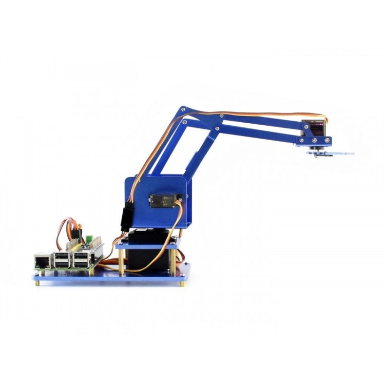 Waveshare 4-DOF Metal Robot Arm Kit for Raspberry Pi, Bluetooth / WiFi Remote Control, US Plug