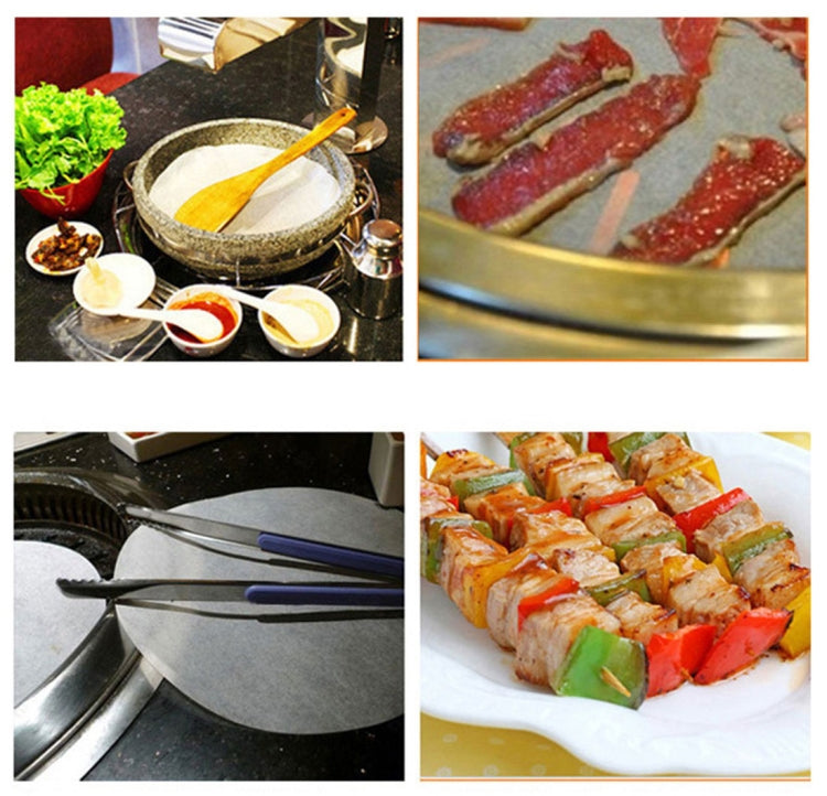 Household Food Grade Aluminum Alloy Kitchen Non-stick Coating Pressure Meat Patty Cake Hamburger Mold with 40 PCS Sided Silicone Papers